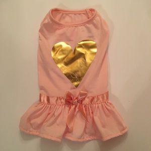SM JC gold heart pet dress
